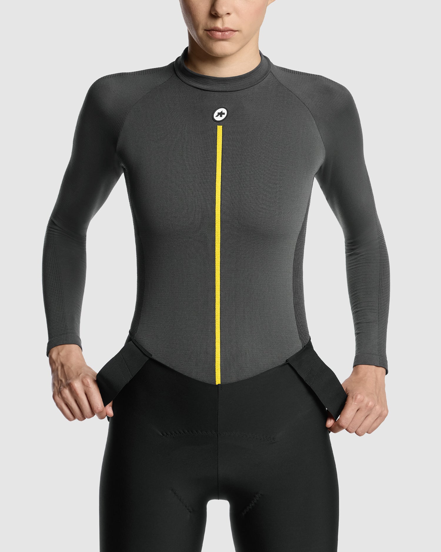 Assos P1 Camiseta Interior Manga Larga Primavera/Otoño Mujer Anthracite Grey #5