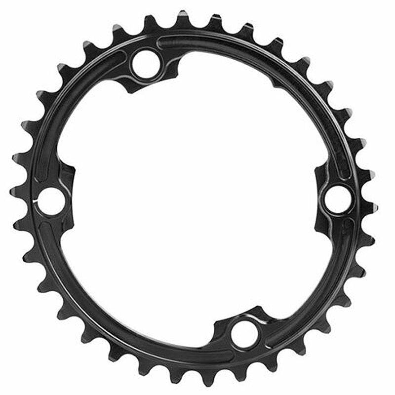 Plato Absolute Black 110 Bcd 4 Brazos Asimétrico Shimano 2x9-11v Aluminio Negro