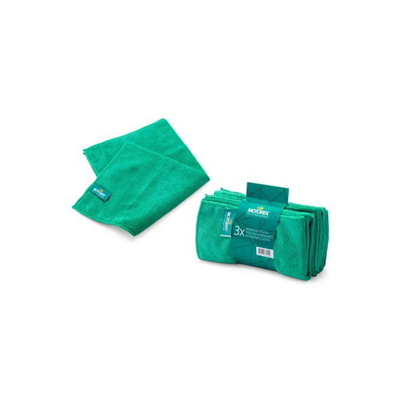 Paños Microfibra Motorex Set 3 Verde